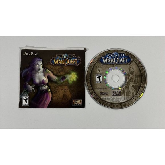 World Of Warcraft Original PC Game Blizzard (2004) Disc #5 Only Paper Sleeve - Picture 1 of 6